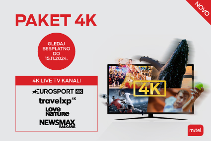 m:tel, Paket 4K, IPTV