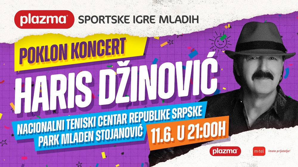 m:tel, Sportske igre mladih 2025, koncert Harisa Džinovića